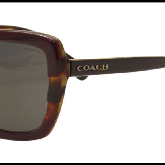 Coach oxblood/tort varsity stripe sunglasses 57mm - Picture 7 of 7
